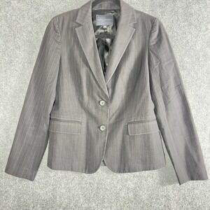 Banana Republic Gray Pinstripe Blazer Women's Size 6 Career Office Jacket